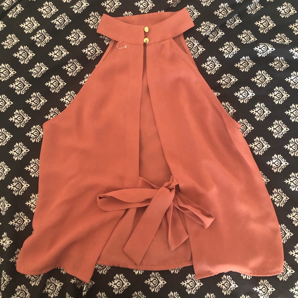 Open Back Halter Top Size Medium - Picture 2 of 2